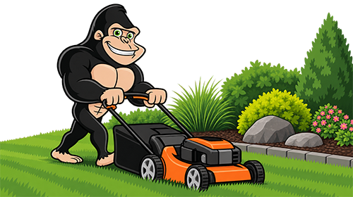 Lawn Care gorilla mascot