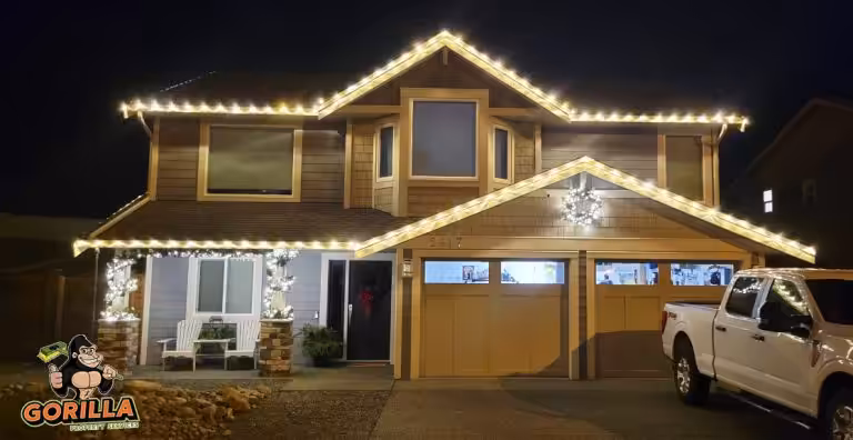 Holiday lights without the fuss: Hire a pro like Gorilla Property services!